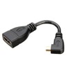 Chenyang Adaptador Micro HDMI macho a HDMI hembra en ángulo