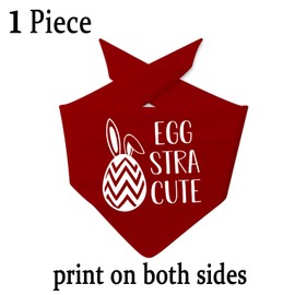 1 Piece Easter Eggs Dog Bandana Spring Dog Scarf EGG-STRA Cute Dog Handkerchief Easter Gifts (EGG STRA CUTE D EU)