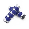 AfterMokit Replacement Blue Chrome Billet Aluminum 1" Hand Grip 25mm