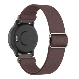 MoKo Stretchy Nylon Watch Bands Compatible with Garmin Venu 2S/Venu 3S/Vivoactive 4S/Vivomove 3S/Forerunner 255S/255S Music/Forerunner 265S, 18mm Elastic Adjustable Strap, Smoky Purple