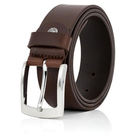 Lindenmann Men’s Jeans Belt XXL - Full Buffalo Leather - 4 mm - Genuine Leather Belt - Black or Brown - 120