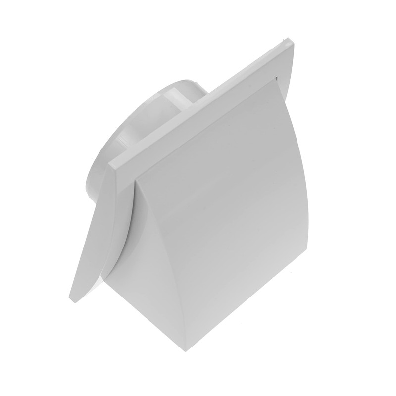 ECOPRO VENT 4 Inch White Plastic Dryer Vent Cover with