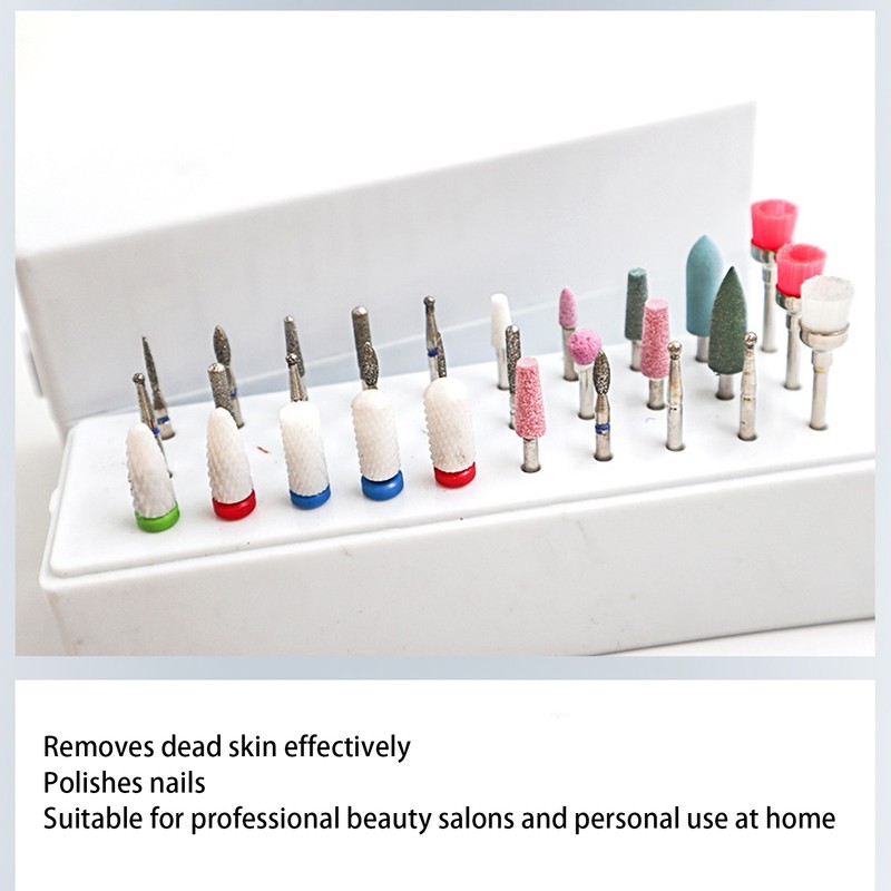 30pcs Nail Drill Bits Set Professional Steel Cuticle Remover Bits