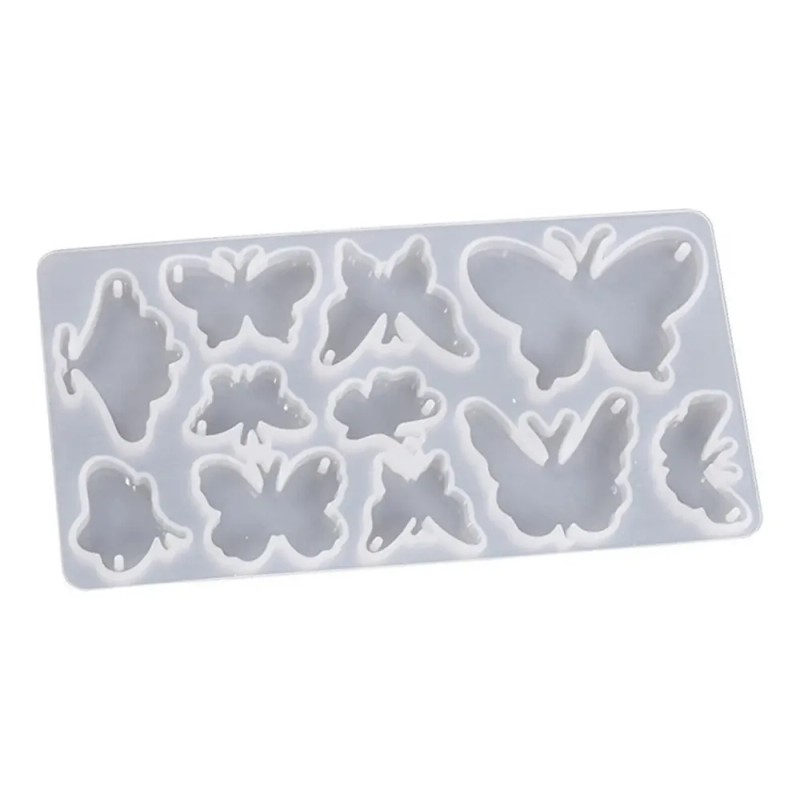 Molde De Silicona De Mariposa, Molde Colgante De Resina Para