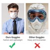 Stylish Safety Glasses, Clear Anti-Fog Safety Goggles with Blue Light