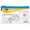 Ark Pencil Case PVC Coloured Zip 200x125mm Clear Assorted Ref