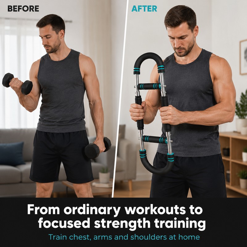 40KG Power Twister Bar for Home Workouts – U-Shape Arm,