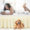 Vocander Bed Valance Sheet Skirt Pleated Wrap Around for Single