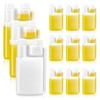 Lounsweer 12 Pcs Plastic Flask with Built in 1oz Shot