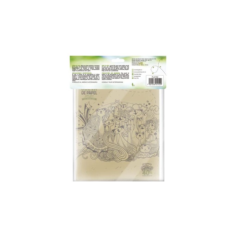Fancy Pets Cueva de Papel con Catnip para Gato Contiene