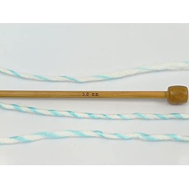 Baby's Blues Twist- Blue, Mint, Teal Blue on White - Acrylic Wool Blend Yarn 50 Grams (1.75 Ounces) 70 Meters (76 Yards) Chunky