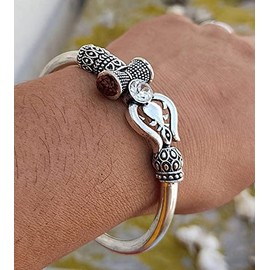 Rudraksha Kada Shiv Om Damru Rudraksha Kada Trishul Kada Silver Kada Rudraksha Bracelet