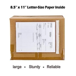 Sobres transparentes premium de 2.5 mil de 9.5 x 12 pulgadas, bolsas/fundas adhesivas para etiquetas de envío/documentos para papeles de tamaño carta de página completa (8.5 x 11 pulgadas) (paquete de