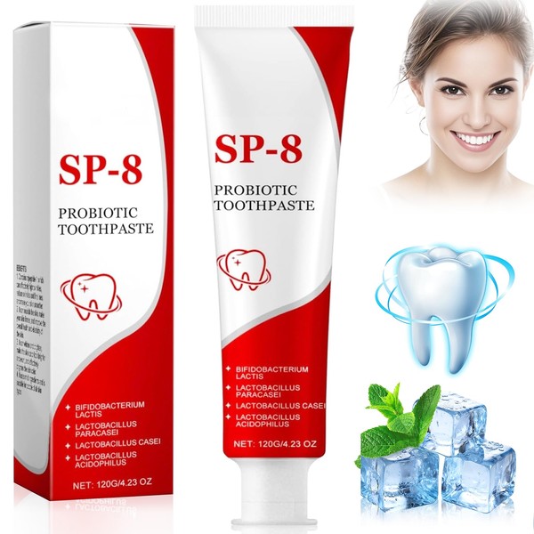 Upgraded sp 8 probiotic Toothpaste whitening, sp8 Toothpaste Fresh Breath,