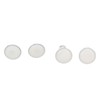 500 Sets Leather Rivets 6x8mm Iron White Round DIY Plating