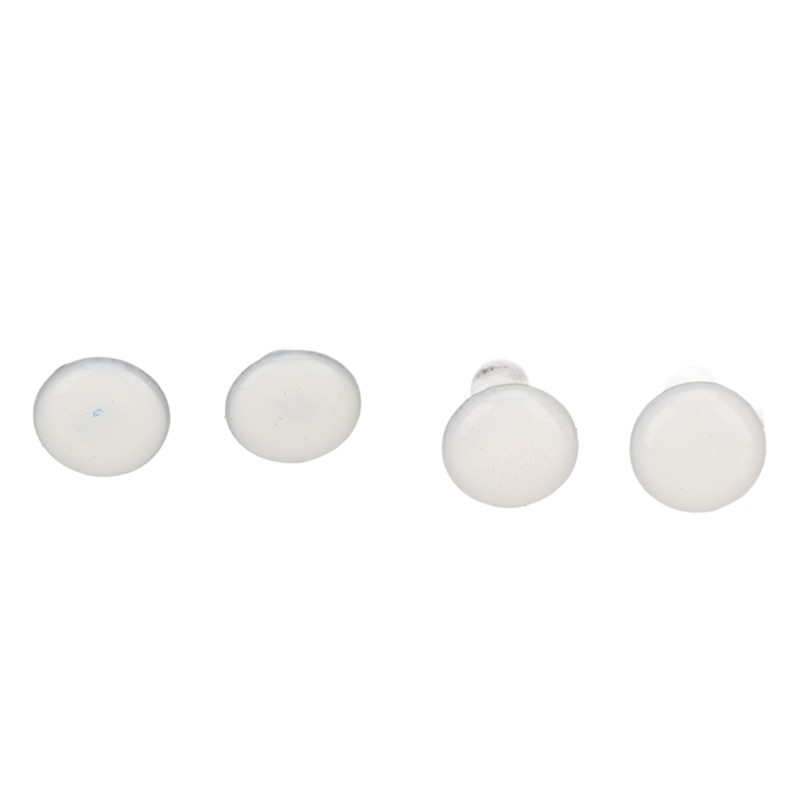 500 Sets Leather Rivets 6x8mm Iron White Round DIY Plating