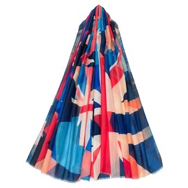 GFM® Women's Colorful Union Jack Pattern Based Print Scarf - All Seasons Scarf (SA-FS-UJ-COL)