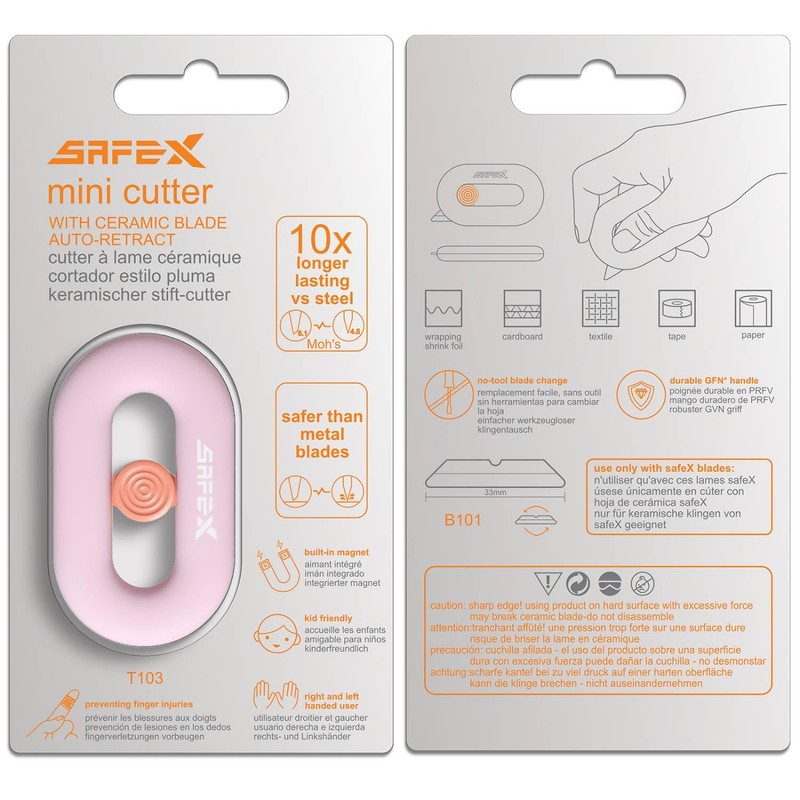 Box Cutter Retractable, Box Opener, Ceramic Box Cutter, Built-In Magnetic,
