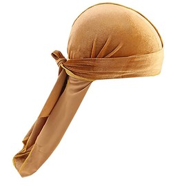 BUZZxSELECTION Women's Turban Bandana Cap Hat Velvet Casual Men's CAP158 (05 Khaki)