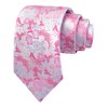 GUSLESON Mens Flower Ties Pink Necktie for Wedding 3.15"(8cm) (0694-26)