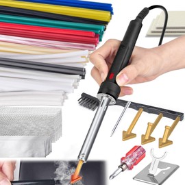 130W Plastic Welder Kit Deluxe,3-in-1 Plastic Welder Soldering Iron Kit,Professional Surface Repair Tool for Car Bumper with 5 Welding Tips,for Car Bumper Dashboard Kayak Repairs (Black)