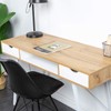 soges Mid Century Desk with Drawers, 47 inches Writing Study