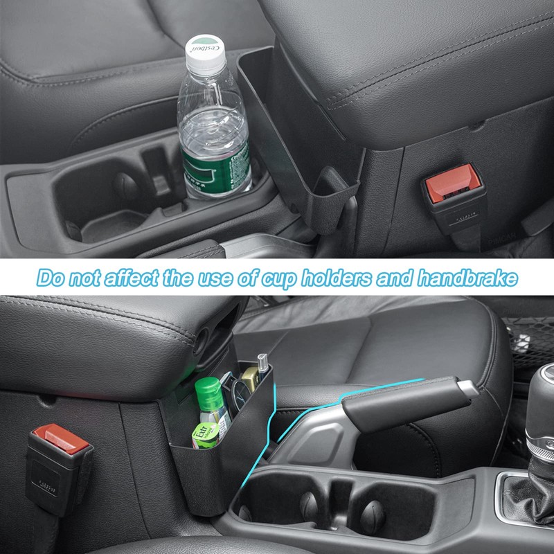 PIMCAR 2PCS Center Console Organizer for 2018-2025 2026 Jeep Wrangler