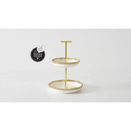 Pampa Bay Mini 2 Tier Stand, Golden Salerno, Kitchen, Gift