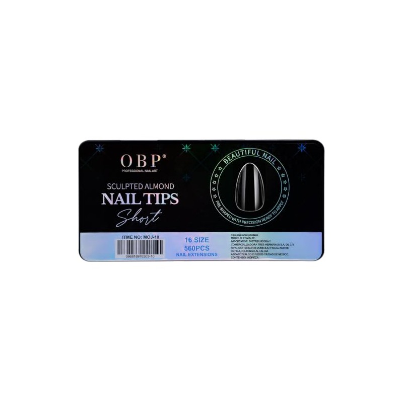 OBP Soft Gel Tips Almendra Chica Para Uñas 560 Piezas