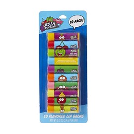 Taste Beauty 10 Pack Jolly Rancher Flavored Lip Balms, Moisturizing, Dry Skin, Pineapple, Cherry, Green Apple