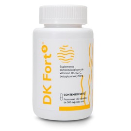 DK Fort 5, Vitamina D3, Vitamina C, Vitamina K2, Betaglucanos y fibra, 120 cápsulas de 500 mg