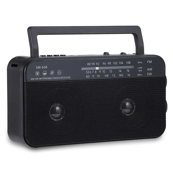 SEMIER Portable AM FM Shortwave Radio with Bluetooth Speaker Plug