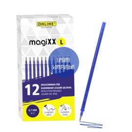 Online 12 x Erasable Refills Compatible with Legami Gel Pens MagiXX L I Blue 0.7 mm Line Width I Replacement Refill for Gel Pens Erasable I Refills for Gel Roller with Erasable Ink