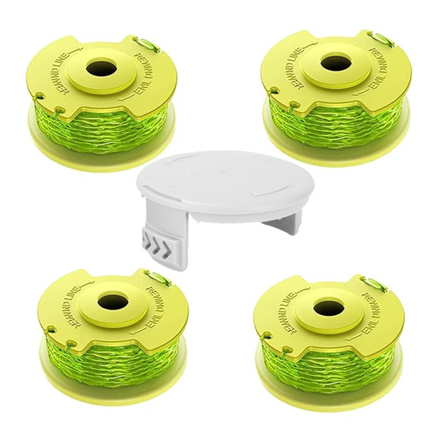 Pack of 4 Replacement Trimmer Spool Line Works with Ryobi