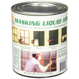 ASSOCIATED PAINT 157026 80-400-4 H20 Masking Liquid, 1 Quart, Clear