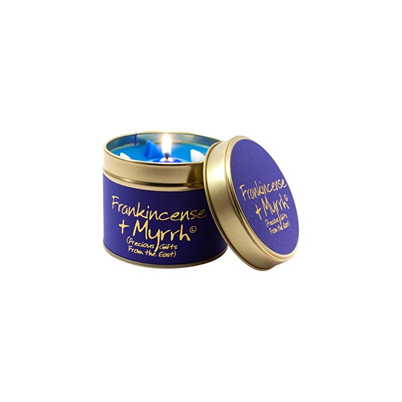 Lily-Flame Frankincense and Myrrh Tin, Blue