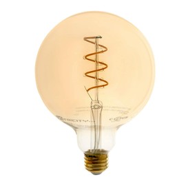 Vintage Globe LED Bulb, Edison Style Spiral Filament, Dimmable, 7W (40 Watt Equivalent), G40, E26 Medium Base, 2200k Soft White, 280 Lumens, UL Listed, (1 Pack)