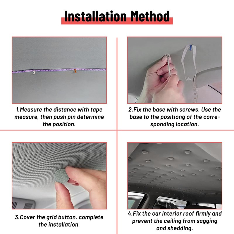 65 Set Car Roof Headliner Repair Kits, 262 Pcs Auto
