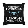 Drone Flying Camera RC Quadcopter Racing Pilot Throw Pillow