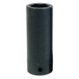WILLIAMS JHW4M-618 Short Socket for Impact, Hexagonal, Side Width: 0.7 inches (18 mm) x Insertion Angle: 1/2 inch