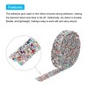 MECCANIXITY 1 Pcs Resin Rhinestones Trim 3 Yards x 0.8