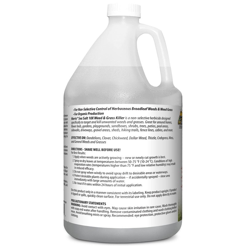 Harris 10X Sea Salt Grass Killer, Pet Safe, Kills to