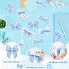 CJiangpo 30Pcs Coquette Sticky Notes Cute Blue Bow Sticky Note