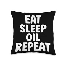 Eat Sleep Oil Repeat Massagist Throw Pillow
