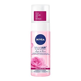 NIVEA Agua de Rosas Espuma Limpiadora (150 ml) - Tecnología Micelar para una Limpieza Profunda e Hidratación - Desmaquillante Ideal para Todo Tipo de Piel