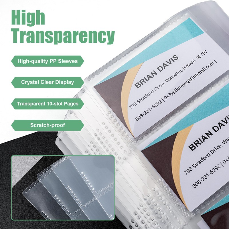 MyLifeUNIT Business Card Book, Name Card Holder Book with 600