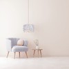Modern Designer 100% Real Grey Feather Drum Lamp Shade with