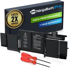 NinjaBatt Battery A1502 A1582 for Apple MacBook Pro Retina 13” A1493 [Early 2015, Mid 2014, Late 2013] - High Performance [75Wh/11.42V]