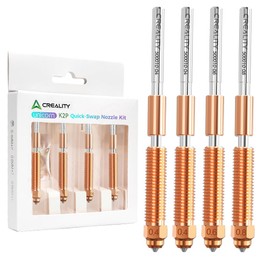 Creality K2 Plus Combo Nozzles Kit, Upgraded K2 Plus Unicorn Nozzles Replacement Kit with Titanium Alloy, Copper Alloy, Hardened Steel, High Flow Nozzle for K2P Combo 3D Printer (0.4 0.6 0.8mm 4PCS)