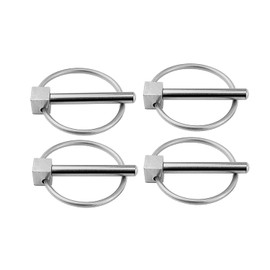 4/6Pcs Stainless Steel 316 Lynch Pin Fastener, Heavy Duty Marine Tractor Linch Pin Clips Shaft Locking Pin for Boat Kayak Canoe Trailer Tractor Trolley Hors (Diameter 3/16", 4.5MM, 4)